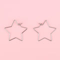 Star Wire Hoop Earrings