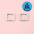 Square Huggie Earrings